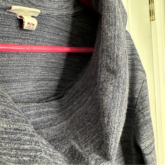 Merona Sweater Cowl Neck Blue & White Marled Size Medium - Picture 3 of 16